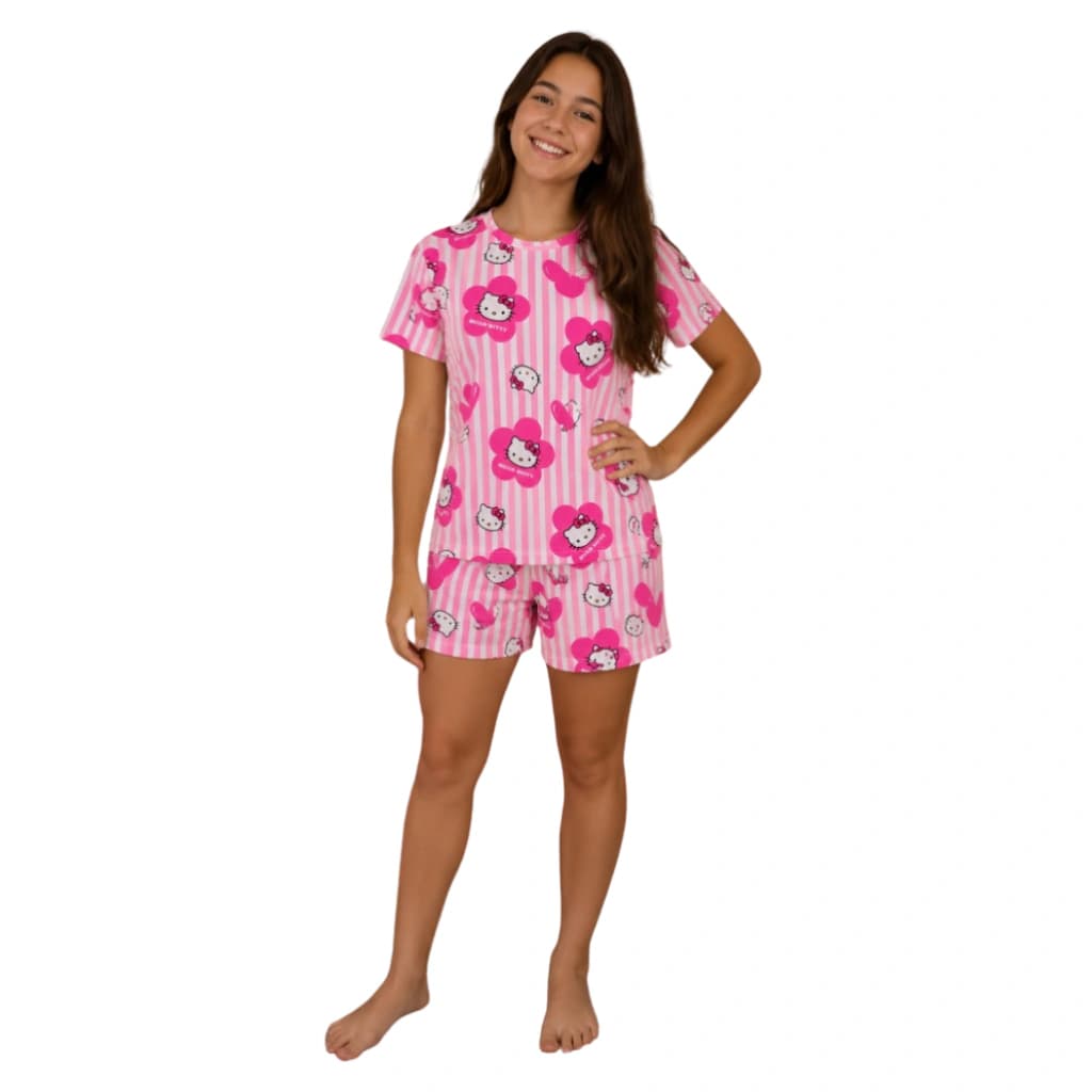 Pijama Menina Short Manga Curta Hello Kitty 1 — imagem 1