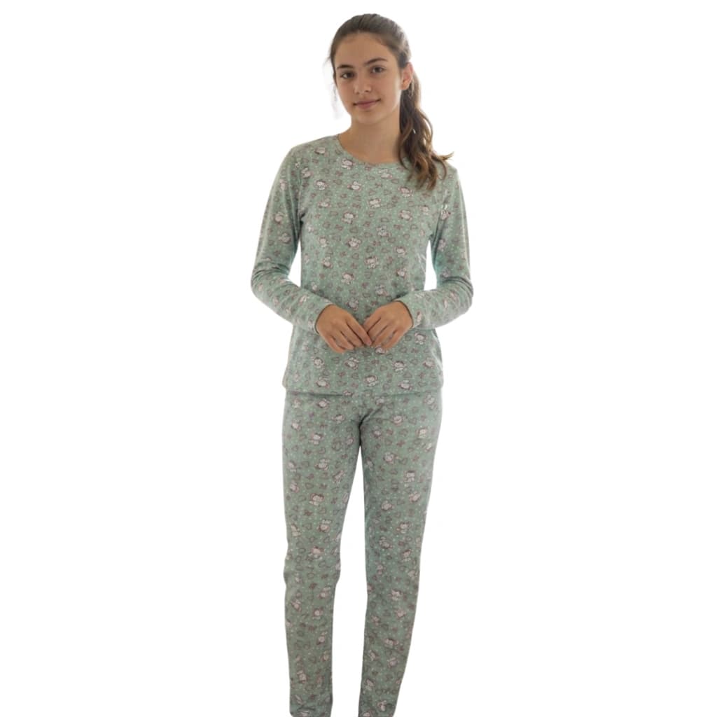 Pijama Juvenil Manga Longa Elefante — imagem 1