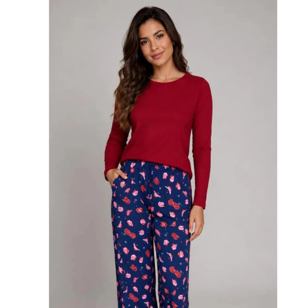 Pijama Suede Marsala — imagem 1