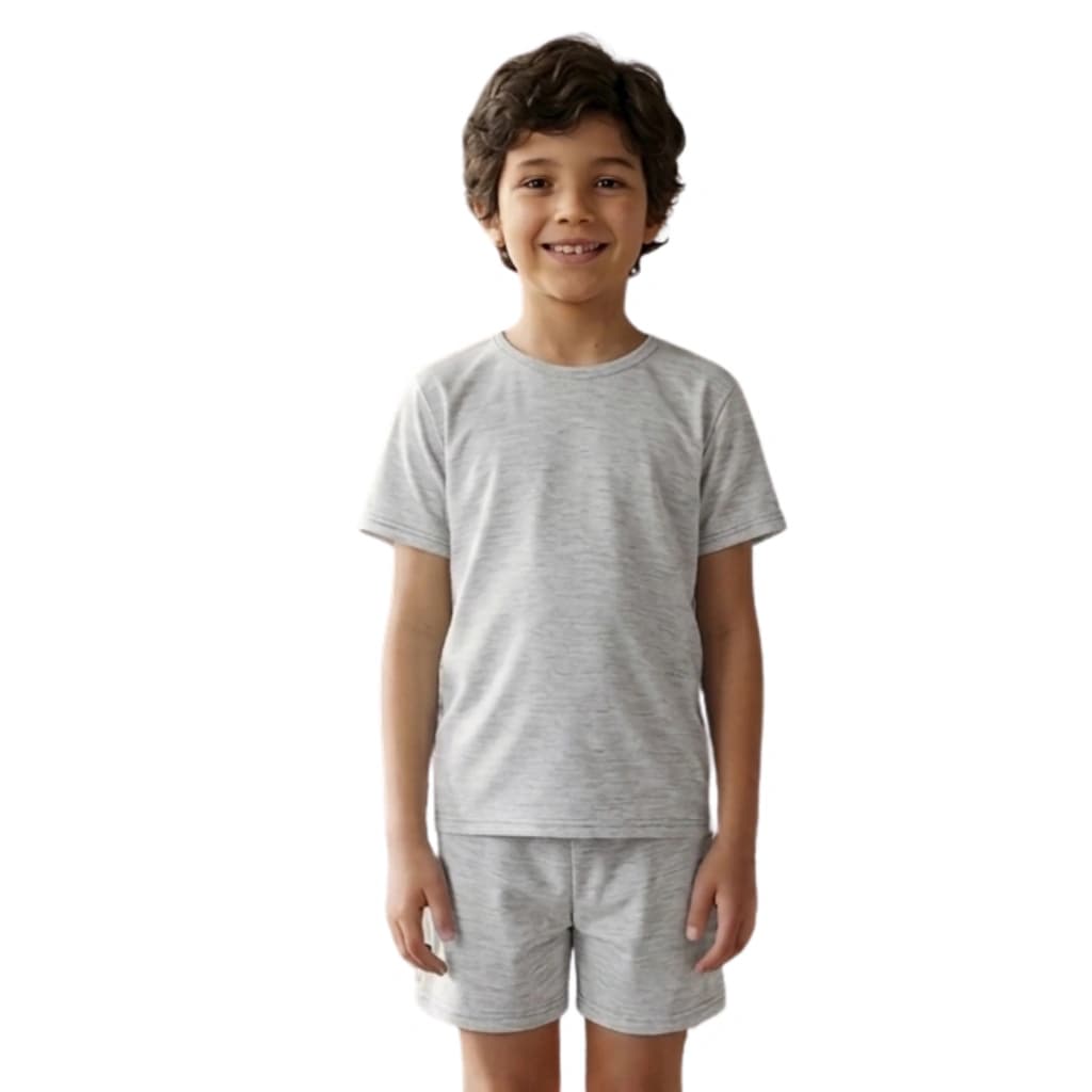 Pijama Menino Short Manga curta Mescla — imagem 1