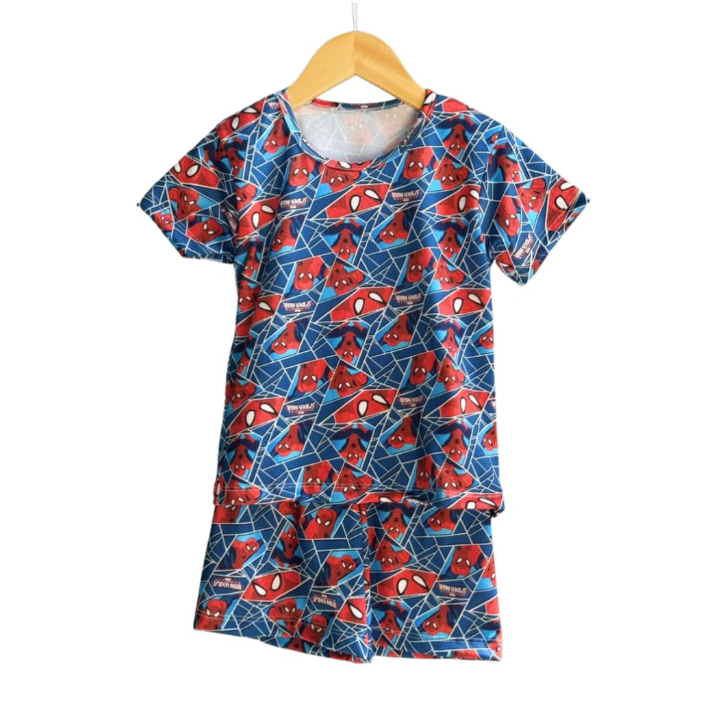 Pijama Menino Short Manga curta Aranha Azul — imagem 1