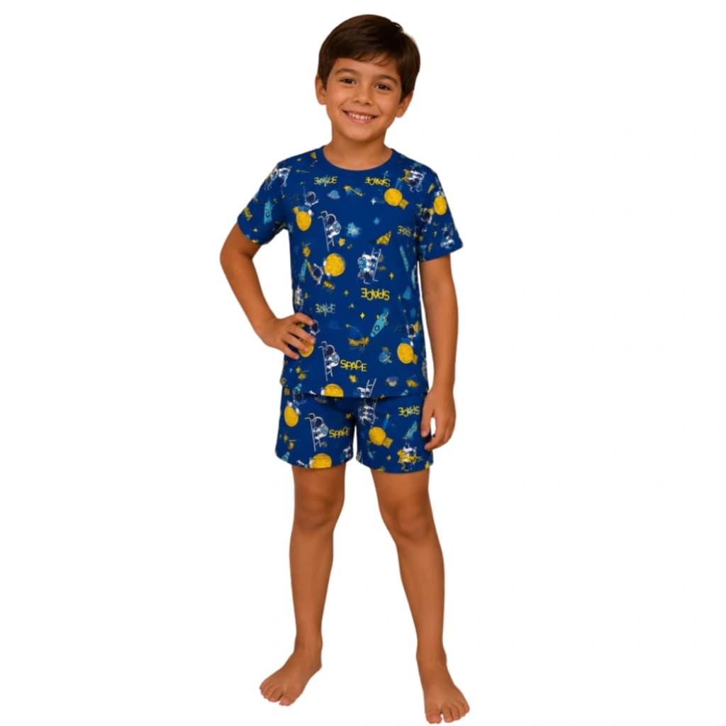 Pijama Menino Short Manga Curta Astronauta — imagem 1