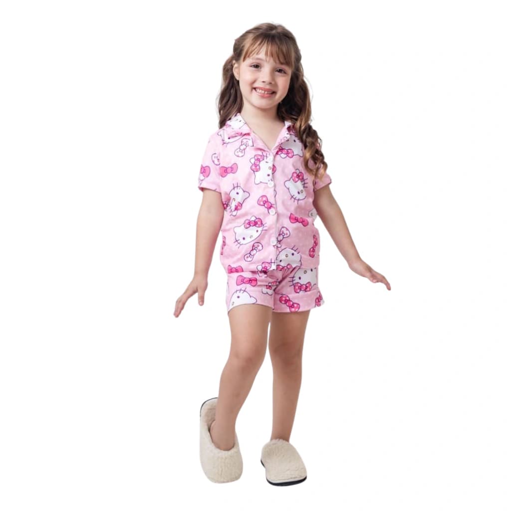 Pijama Menina Americano Short Hello Kitty — imagem 1