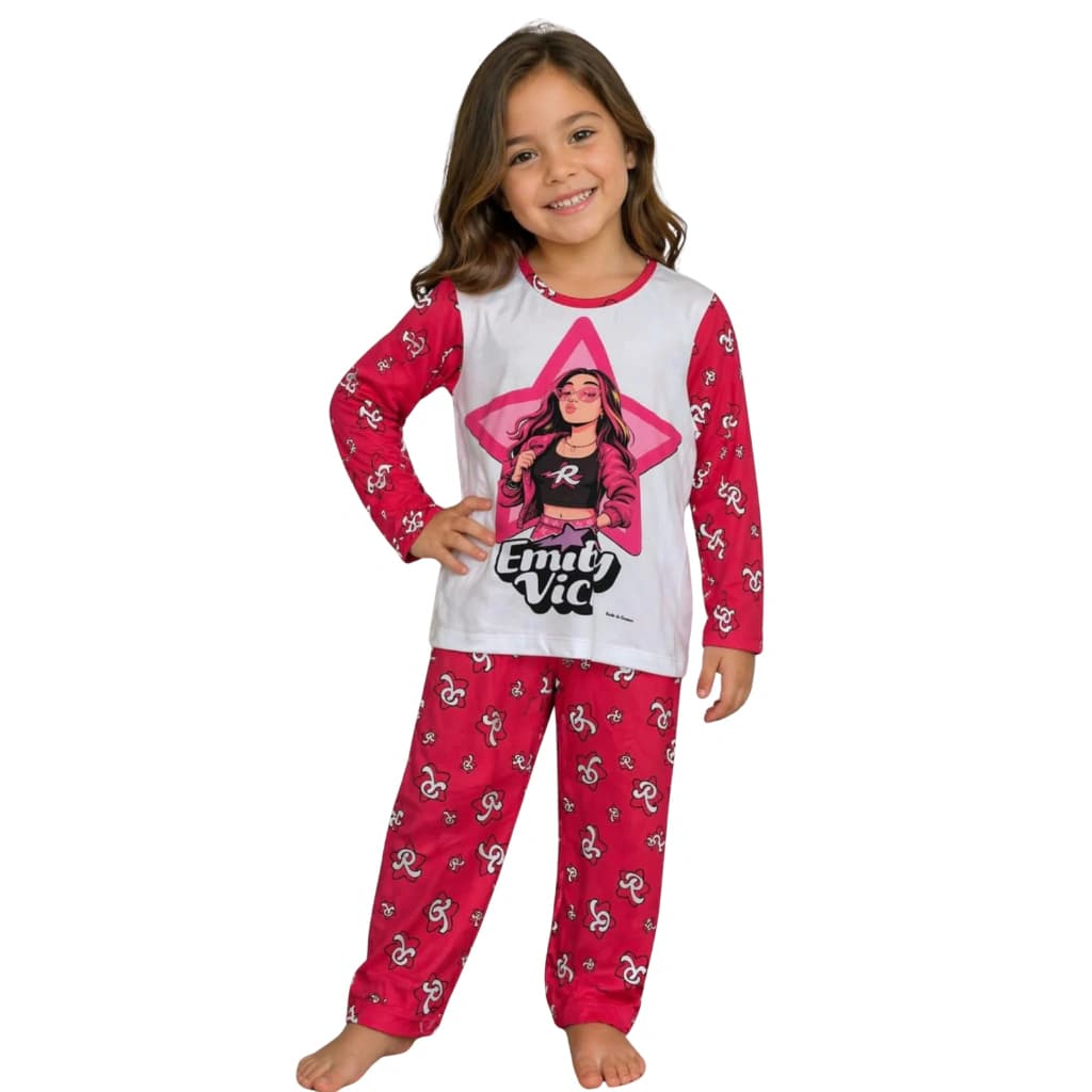 Pijama Menina Calça Manga Longa Emilly Vick — imagem 1