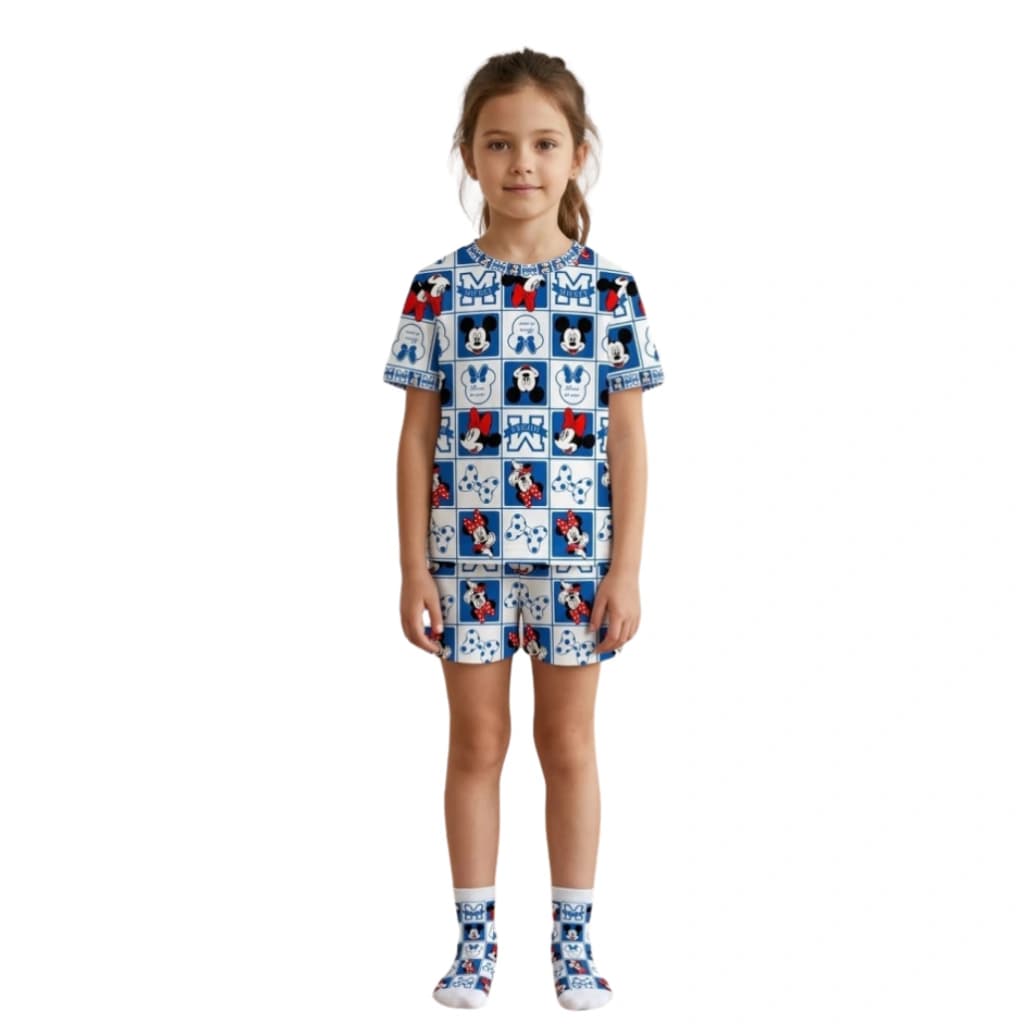 Pijama Menina short e manga curta Minnie Quadrinhos — imagem 1