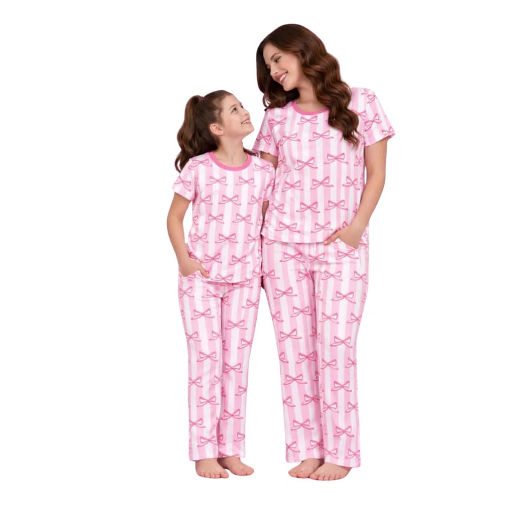 Pijama Menina Calça Manga curta Laços — imagem 1