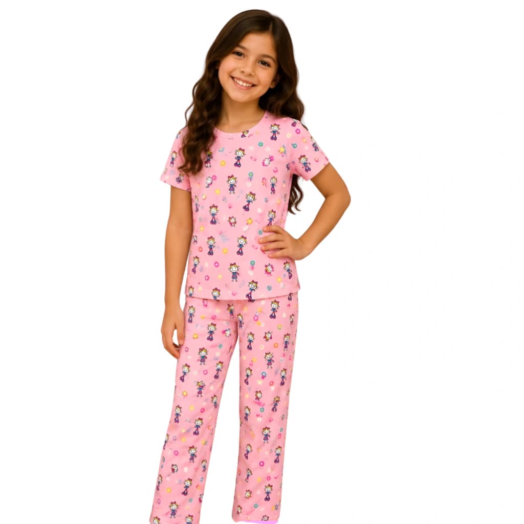 Pijama Menina Calça Manga curta Bia — imagem 1