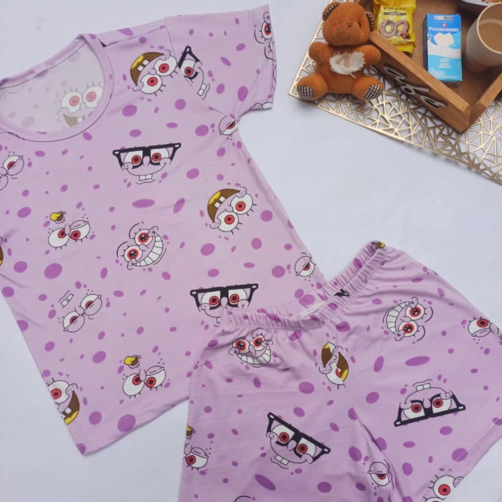 Pijama Menina Short Manga curta Bob Esponja — imagem 1