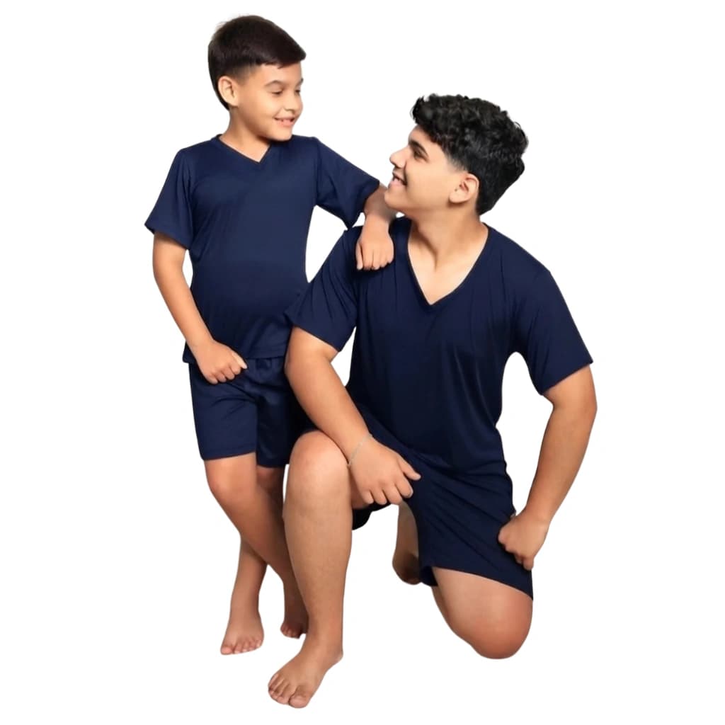 Pijama Masculino Gola V Marinho — imagem 1